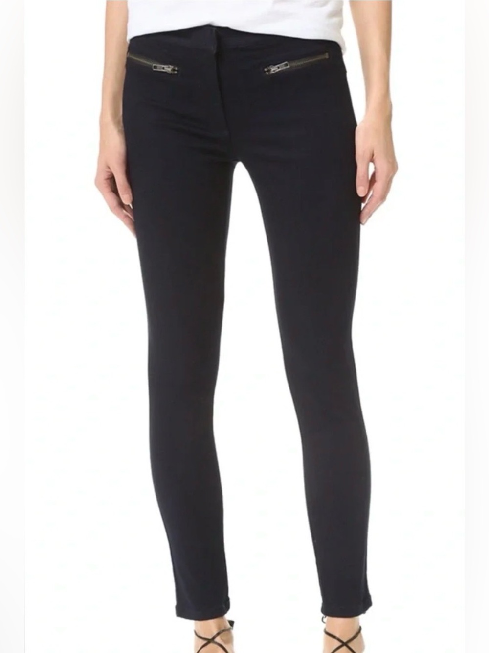 NWT Veronica Beard skinny zip Stretch trouser indigo 4